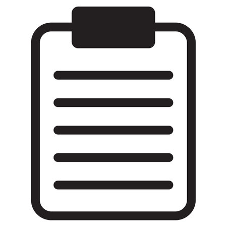 Clip board icon isolated on white background . List icon vectorのイラスト素材