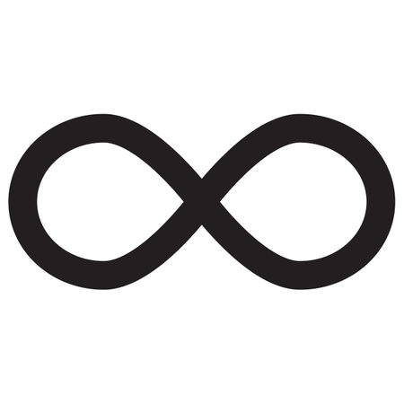 Infinity symbol icon isolated on white background . Vector illustration