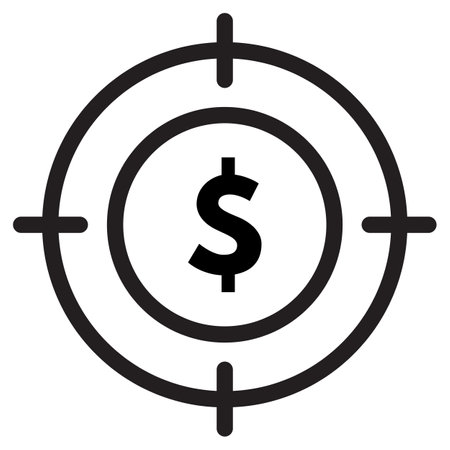 Investment target icon isolated on white background . Profit target icon vectorのイラスト素材