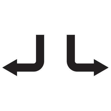 Down corner arrow icon set , right and left arrows . Vectorのイラスト素材