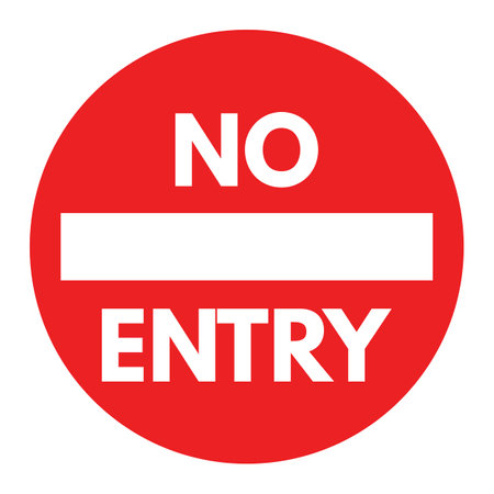 no entry circle icon . no entry road sign vector . traffic signのイラスト素材