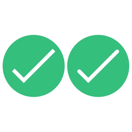 Check mark button set vector illustration . Tick icon setのイラスト素材