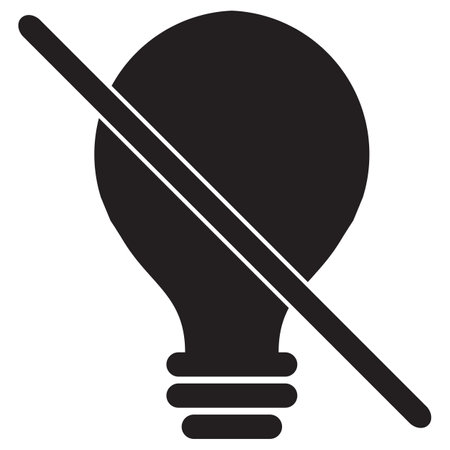 Light off icon . No light icon . No lightbulb icon . Vector illustrationのイラスト素材