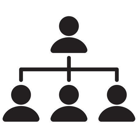 Business social network icon . Organization chart icon . Structure icon vector . Team iconのイラスト素材
