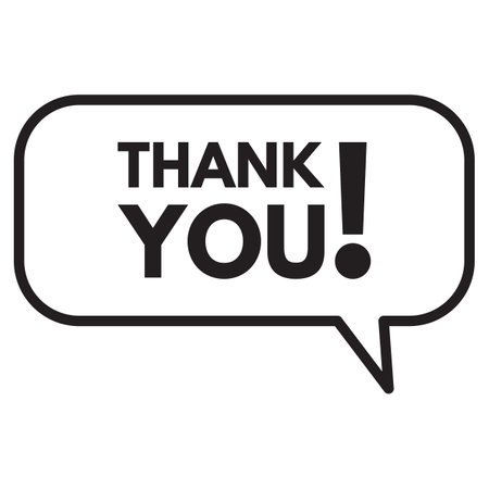 Thank you speech bubble icon isolated on white background . Speech bubble thank you . Vectorのイラスト素材