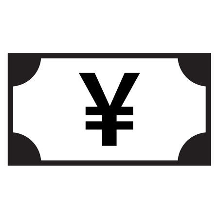 Yen banknote icon . Japanese currency symbol on banknote . Yen icon vectorのイラスト素材