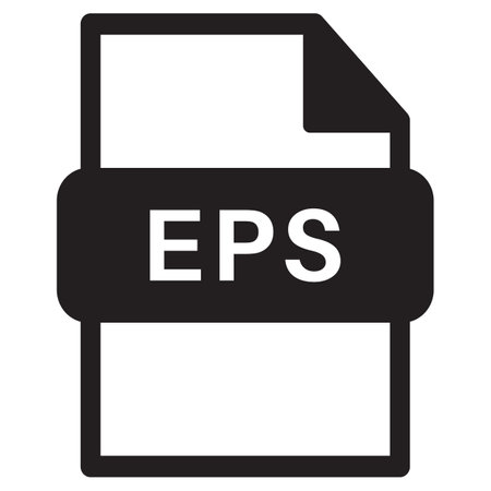 EPS file format icon isolated on white background . EPS file icon vectorのイラスト素材