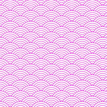 Pink Japanese pattern . Pink wave pattern . Pink Japanese background . Vector illustrationのイラスト素材