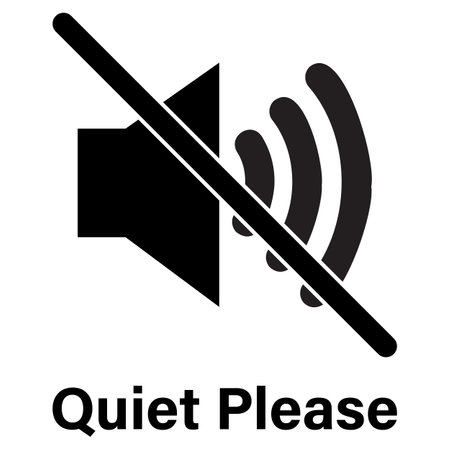 Quiet please sign . No speaker icon . Keep silence symbol vectorのイラスト素材