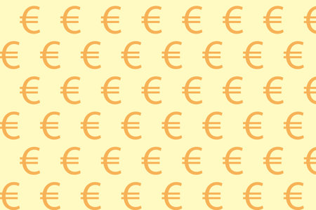 Euro sign pattern. Euro currency pattern . Background with euro sign . Vector illustrationのイラスト素材