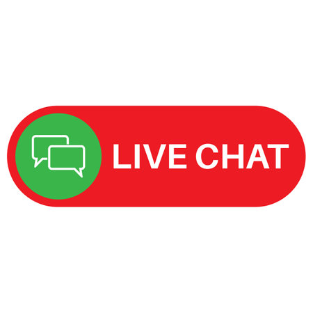Live chat button icon . Support live chat icon . Online support call center sign . Customer service chat icon vectorのイラスト素材