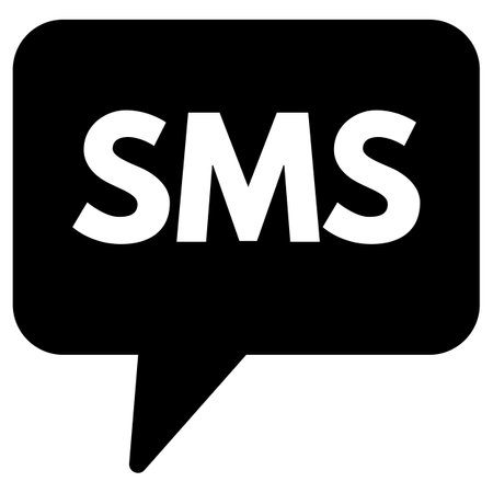 SMS icon in trendy style . SMS icon with speech bubble . Message symbol icon vector