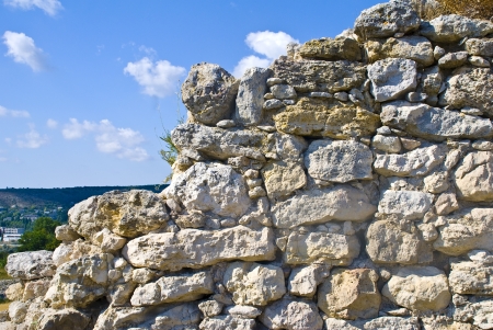 craft stone old antique wallの写真素材