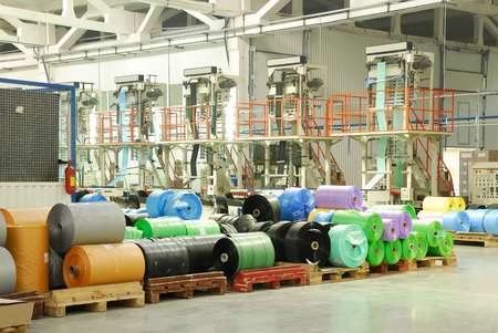 rolls  color polythene production  fabricのeditorial素材