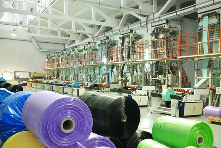 rolls  color polythene production  fabricのeditorial素材