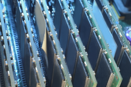 green RAM array in computer (RAM trims)