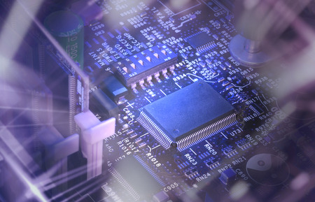 motherboard and cpu (processor) abstract background