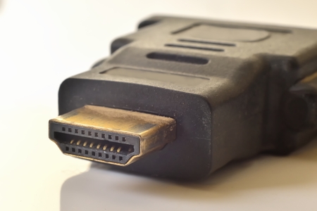 HDMI cable for connect  monitor (display)の写真素材