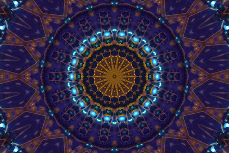 dark blue abstract kaleidoscopeの写真素材
