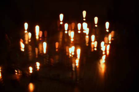 Attention abstract blur background (exclamation mark)の写真素材