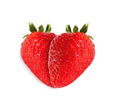 strawberry heartの写真素材