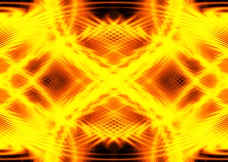 elegant lines of fire flowing on blackの写真素材