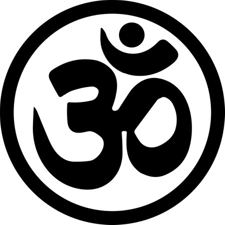 Hinduism sign | Hindu symbol | spiritual symbol | om symbol | Om icon,  Om sign, Hinduism religions markのイラスト素材