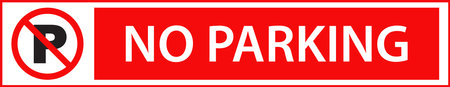 No Parking Sign Red | Vehicle Prohibited | No vehicle parkingのイラスト素材