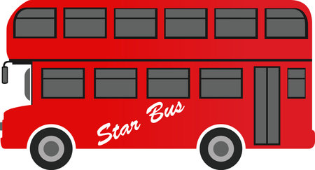Double Decker Bus icon vector | London silhouette bus color