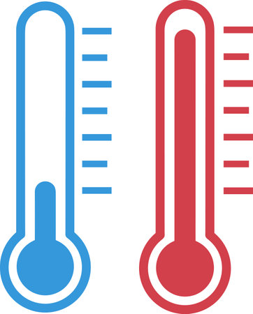 Medical thermometer icon with Mercury silhouette | temperature thermometer Vectorのイラスト素材
