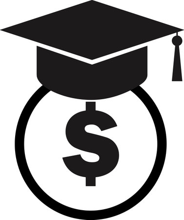 Scholarship icon vector | investment in education |business, finance | Academic scholarship symbolのイラスト素材