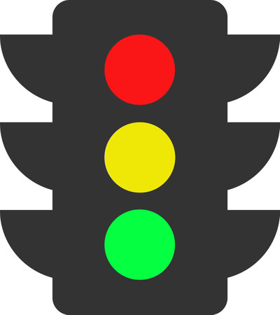 traffic light in vector | traffic light safety and warningのイラスト素材