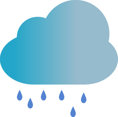 Rain cloud in vector | rain cloud with lightning and raindrops | Cloud rain symbol for your web siteのイラスト素材