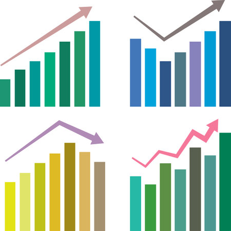 Business Growth Chart, Graph Chart, J Curve, Decline Chart, Growth cycleのイラスト素材