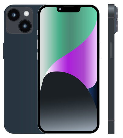 Mobile Sample Technology, Smart phone Black Color, mobile mockupのイラスト素材