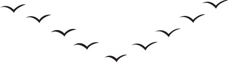 Flying Birds sign, flying birds, flock of flying birdsのイラスト素材