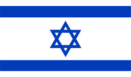 Israel Flag | National Flag of Israel Vector, Israel signのイラスト素材