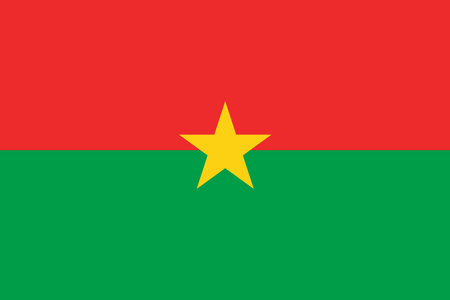 National Flag of Burkina Faso, Burkina Faso sign, Burkina Faso Flagのイラスト素材