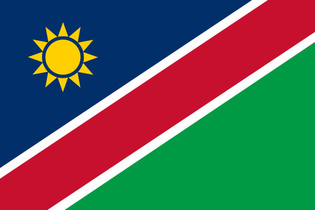 National Flag of Namibia, Namibia sign, Namibia Flagのイラスト素材
