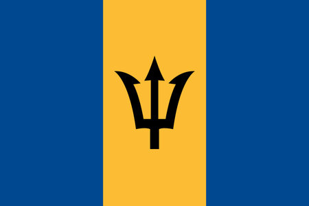 National Flag of Barbados, Barbados sign, Barbados Flagのイラスト素材