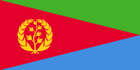 National Flag of Eritrea, Eritrea sign, Eritrea Flagのイラスト素材