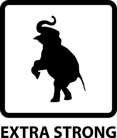 Extra Strong sign, Strong Elephant sign, Strong Symbol for Product, Durable Product, hardware Symbolのイラスト素材