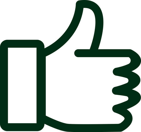 Like sign, Thumbs up, Like Line sign, Hand Thumb Up symbolのイラスト素材
