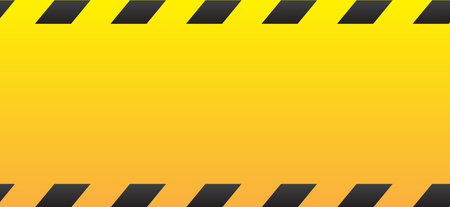 Caution signboard, caution sign, yellow Stripe Tape Sticker, Black and yellow warning line stripedのイラスト素材