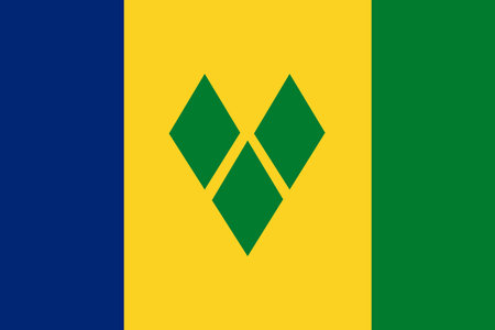 National Flag of Saint Vincent and the Grenadines, Saint Vincent and the Grenadines sign, Saint Vincent and the Grenadines Flagのイラスト素材