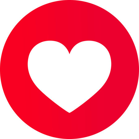 Heart Symbol in Red Circle, Love sign, Social media icons, Red heart, love buttonのイラスト素材