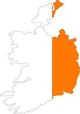 Ireland Flag in Map, Ireland Map with Flag, Map of Ireland, Map with Flag, Nation Flag Irelandのイラスト素材