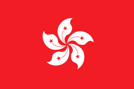 National Flag of Hong Kong, Republic of Hong Kong, Hong Kong sign, Hong Kong Flagのイラスト素材