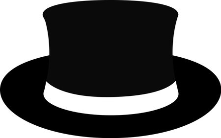Top Long Hat, magic hat icon, Black long hatのイラスト素材