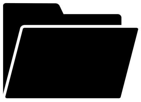 Black Folder icon vector, file collection, Document folder, Document collection icon, Black file signのイラスト素材